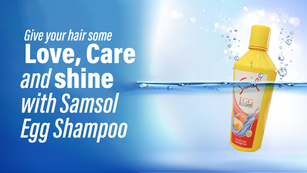Give your hair some Love, Care and Shine with Samsol Egg Shampoo